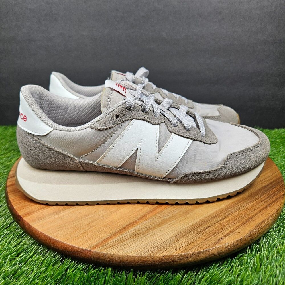 New Balance 237 Shoes Mens Size 8 D Grey White Lifestyle Sneakers Casual MS237GE
